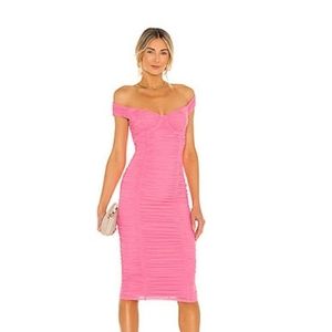 HOT PINK Bubblegum Pink Midi Dress  💖💖💖